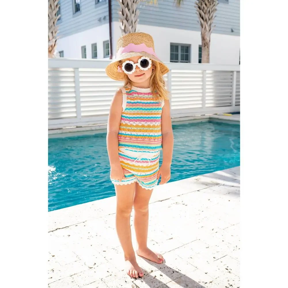 Love & Grow Retro Stripe Knit Tank Set Size 7/8